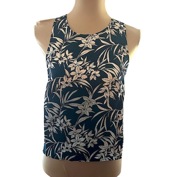 NWT- Madewell Floral Crisscross Back Top - Picture 1 of 3